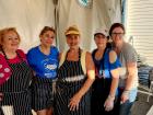 Hard working volunteers at the St Demetrios Greek Fest in Elmhurst
