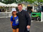 Church leader and volunteer at the St Demetrios Greek Fest in Elmhurst