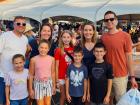 Family enjoying the St. Nectarios Greek Fest in Palatine
