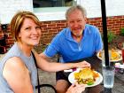 Happy couple enjoying lunch at The Canteen Restaurant in Barrington Happy couple enjoying lunch at The Canteen Restaurant in Barrington