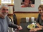 Couple enjoying lunch at Charcoal Flame Grill in Morton Grove Couple enjoying lunch at Charcoal Flame Grill in Morton Grove