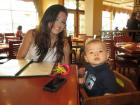 Mom and son enjoying breakfast at Egg Haven Cafe in DeKalb Mom and son enjoying breakfast at Egg Haven Cafe in DeKalb