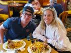Couple enjoying lunch at Lumes Pancake House Chicago Couple enjoying lunch at Lumes Pancake House Chicago