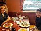 Friends enjoying crepes and waffles at Lumes Pancake House Chicago Friends enjoying crepes and waffles at Lumes Pancake House Chicago