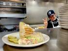 Hard working grill man at Maple Butter Cafe in Plainfield Hard working grill man at Maple Butter Cafe in Plainfield
