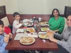Family enjoying lunch at Maple Butter Cafe in Plainfield Family enjoying lunch at Maple Butter Cafe in Plainfield