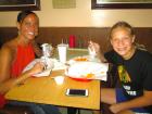 Mom and daughter enjoying lunch at The Works Gyros in Glenview Mom and daughter enjoying lunch at The Works Gyros in Glenview