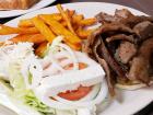 The famous gyros platter at Tasty Waffle Restaurant in Plainfield The famous gyros platter at Tasty Waffle Restaurant in Plainfield
