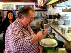 Serving the homemade Egg Lemon Soup at The Canteen Restaurant in Barrington Serving the homemade Egg Lemon Soup at The Canteen Restaurant in Barrington
