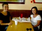 Friends enjoying lunch at The Works Gyros in Glenview Friends enjoying lunch at The Works Gyros in Glenview