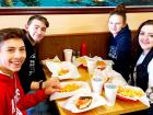 Friends enjoying lunch at The Works Gyros in Glenview Friends enjoying lunch at The Works Gyros in Glenview