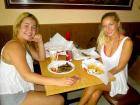 Friends enjoying lunch at The Works Gyros in Glenview Friends enjoying lunch at The Works Gyros in Glenview