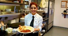 Friendly server at Apple Villa Pancake House in Hoffman Estates Friendly server at Apple Villa Pancake House in Hoffman Estates