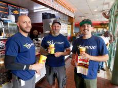 Coworkers enjoying lunch at Brandy's Gyros in Des Plaines Coworkers enjoying lunch at Brandy's Gyros in Des Plaines