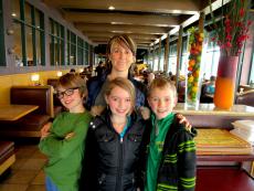 Family after enjoying lunch at Butterfield's Pancake House & Restaurant in Naperville Family after enjoying lunch at Butterfield's Pancake House & Restaurant in Naperville