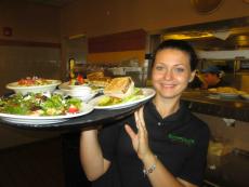 Friendly server at Butterfield's Pancake House & Restaurant in Northbrook Friendly server at Butterfield's Pancake House & Restaurant in Northbrook