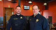 Police officers enjoying lunch at Charkie's Restaurant in Carol Stream Police officers enjoying lunch at Charkie's Restaurant in Carol Stream