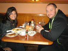 Couple enjoying lunch at Seven Brothers Restaurant in Morton Grove Couple enjoying lunch at Seven Brothers Restaurant in Morton Grove