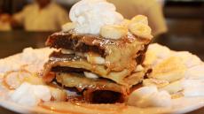 The bananas foster french toast at Dino's Cafe in Bloomingdale The bananas foster french toast at Dino's Cafe in Bloomingdale