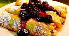 The famous Blueberry Crepes at Dino's Cafe in Bloomingdale