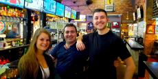 Friendly guests and server at Draft Picks Sports Bar in Naperville Friendly guests and server at Draft Picks Sports Bar in Naperville