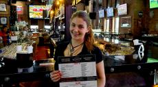Friendly server at Draft Picks Sports Bar in Naperville Friendly server at Draft Picks Sports Bar in Naperville