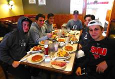 Friends enjoying breakfast at George's Family Restaurant in Oak Park Friends enjoying breakfast at George's Family Restaurant in Oak Park