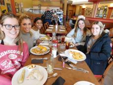 Friends enjoying lunch at Georgie V's Pancakes & More in Northbrook Friends enjoying lunch at Georgie V's Pancakes & More in Northbrook