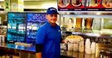 Serving the famous Gyros Pita Sandwich at Goodi's Restaurant in Niles Serving the famous Gyros Pita Sandwich at Goodi's Restaurant in Niles