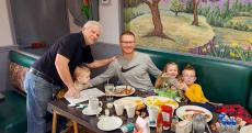 Family enjoying breakfast at Les Brothers Restaurant in Oak Lawn Family enjoying breakfast at Les Brothers Restaurant in Oak Lawn