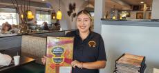 Friendly server at Les Brothers Restaurant in Oak Lawn Friendly server at Les Brothers Restaurant in Oak Lawn