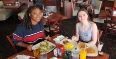 Friends enjoying breakfast at Maple Butter Cafe in Plainfield Friends enjoying breakfast at Maple Butter Cafe in Plainfield