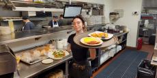 Friendly server at Maple Butter Cafe in Plainfield Friendly server at Maple Butter Cafe in Plainfield