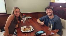 Couple enjoying breakfast at Maple Butter Cafe in Plainfield Couple enjoying breakfast at Maple Butter Cafe in Plainfield