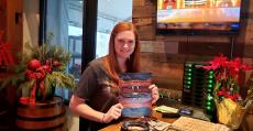 Friendly server at Niko's Tavern in Elgin