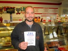 Friendly manager at P & S Meats in Chicago Friendly manager at P & S Meats in Chicago