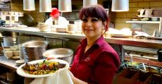 Friendly server at Palm Court Restaurant in Arlington Heights Friendly server at Palm Court Restaurant in Arlington Heights