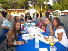 Family enjoying Greek Fest of Palos Hills at Sts. Constantine & Helen Family enjoying Greek Fest of Palos Hills at Sts. Constantine & Helen