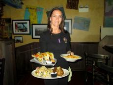 Friendly server at Pilot Pete's Restaurant in Schaumburg Friendly server at Pilot Pete's Restaurant in Schaumburg
