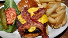 The famous bacon cheeseburger at Red Ox Restaurant & Bar in Hampshire The famous bacon cheeseburger at Red Ox Restaurant & Bar in Hampshire