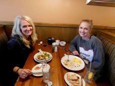 Family enjoying breakfast at Savoury Restaurant in Bartlett Family enjoying breakfast at Savoury Restaurant in Bartlett