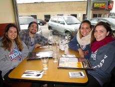 Friends enjoying breakfast at Stacked Pancake House in Oak Lawn Friends enjoying breakfast at Stacked Pancake House in Oak Lawn