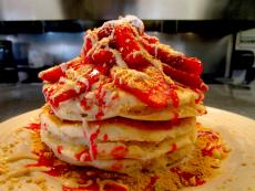 The famous Strawberry Pancakes at Stacked Pancake House in Oak Lawn The famous Strawberry Pancakes at Stacked Pancake House in Oak Lawn