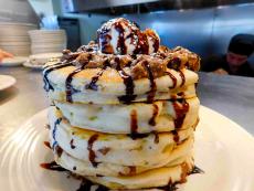 The famous Chocolate Pancakes at Stacked Pancake House in Oak Lawn The famous Chocolate Pancakes at Stacked Pancake House in Oak Lawn