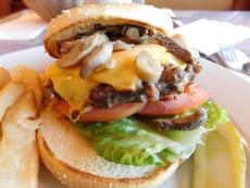 Tasty mushroom burger at Omega Pancake House and Restaurant in Schaumburg Tasty mushroom burger at Omega Pancake House and Restaurant in Schaumburg