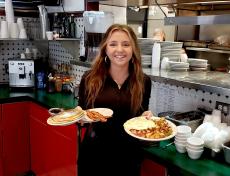 Serving breakfast at The Canteen Restaurant in Barrington Serving breakfast at The Canteen Restaurant in Barrington