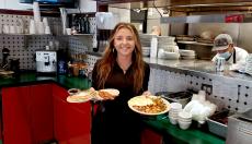 Friendly server at The Canteen Restaurant in Barrington Friendly server at The Canteen Restaurant in Barrington